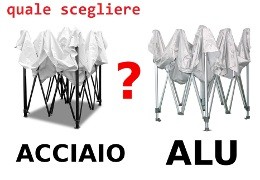 Gazebo pieghevole : acciaio o alluminio?